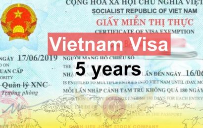 Vietnam visa 5 years